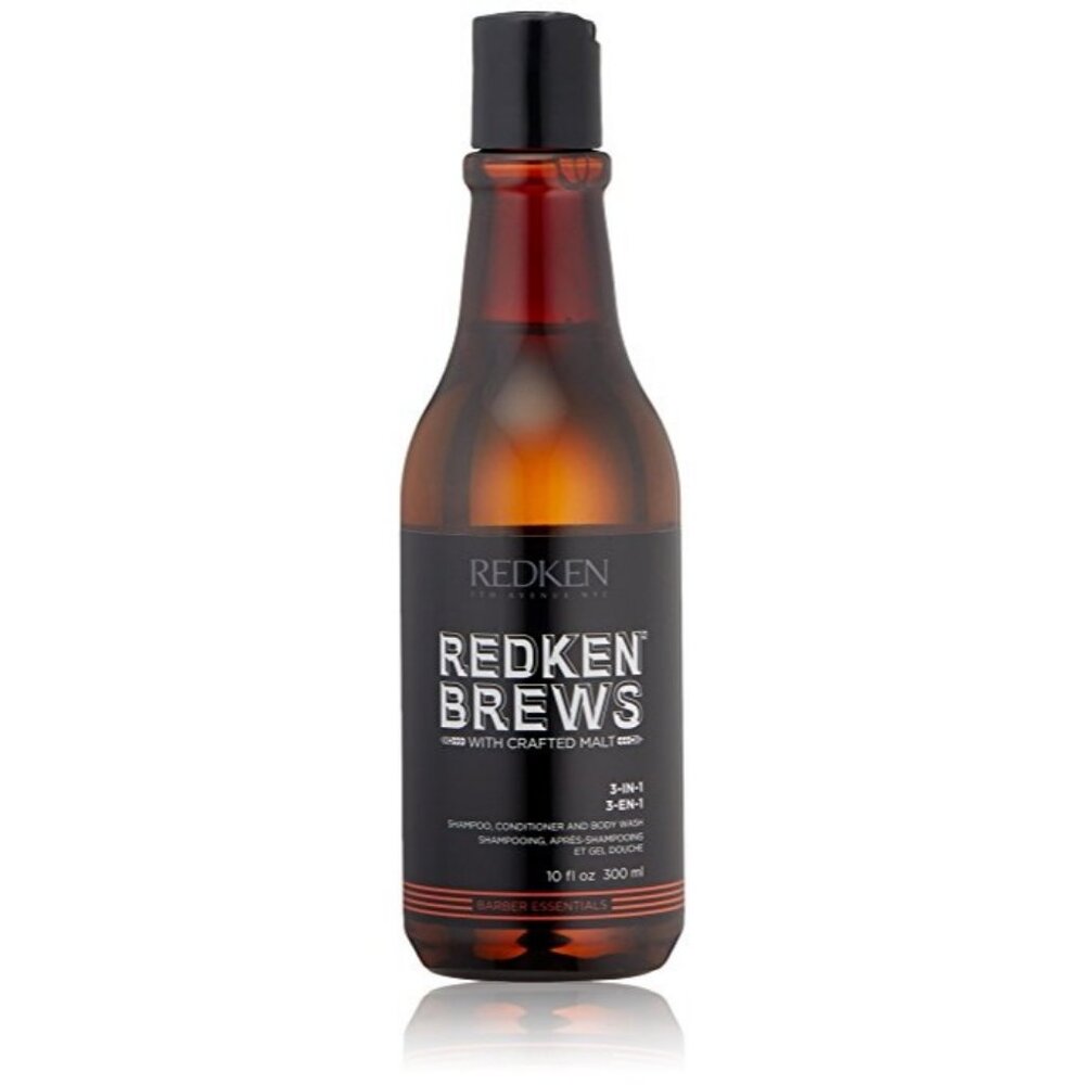 Redken Brews 3 in 1 Shampoo Conditioner Bodywash with Malt 10 oz